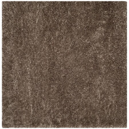 Safavieh 5 ft. 1 in. x 5 ft. 1 in. Polar Shag Power Loomed Square Area Rug, Mushroom PSG800C-5SQ